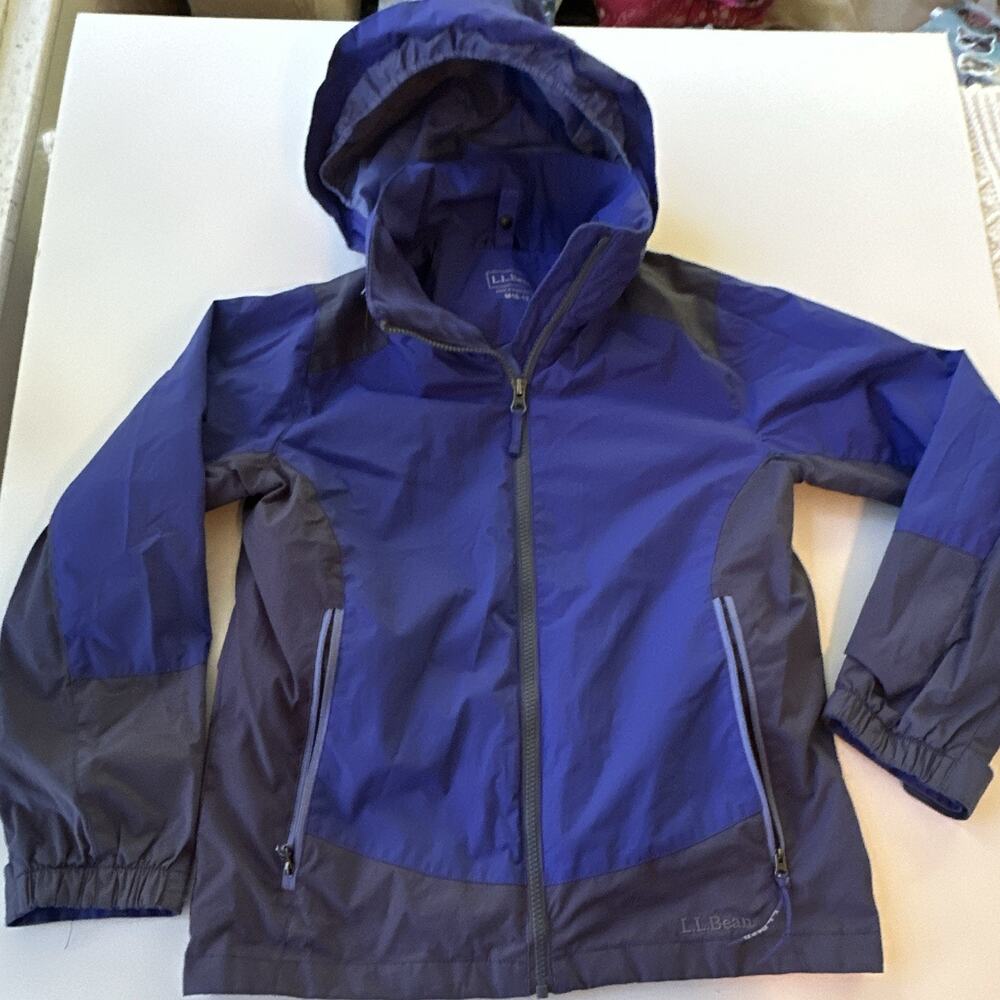 L.L. Bean 3-in-1 Hooded Full Zip Jacket Purple/Blue/Navy Girls Kids M 10-12
